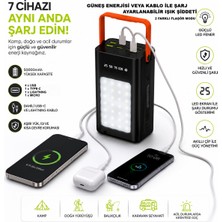 Alpotekno 50000MAH LED Kamp Lambalı Powerbank 7 Cihaz Aynı Anda Şarj Type-C Lightning USB Hızlı Şarj