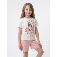 Durukoza Kız Çocuk Şortlu Takım 4-8 Yaş %100 Pamuk