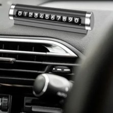 N&M Store Alüminyum Kasa Siyah Çevirmeli Araç Içi Telefon Numaratörü Metal Park Oto Numaratörü