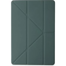 Marsilyan iPad 2022 10.9 (10.nesil) Kılıf Kalemlikli Mars Tablet Kılıfı - Koyu Yeşil