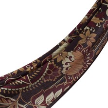 İpekevi Ipekevi Saray Sarmaşığı Desenli Tensel Şal 02346-SIYAH Bordo