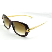 Cartier Panthere De Havana Red Black Gold Cartier Cat Eye Havana Kırmızı Siyah  Altın Kahverengi Güneş Gözlüğü T8201060