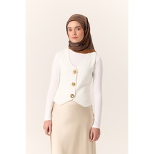 Silk Home Viskon Karışımlı Velora Eşarp Taba-Gece Mavisi Desenli Ince Dokulu Dökümlü 90X90