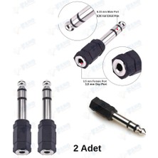 Fano 2 Adet-6,3 mm Stereo Erkek -3,5 mm Stereo Dişi Çevirici