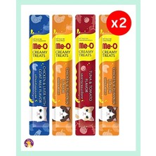 ‎Me-O Kedi Ödül Maması 8’li Karışık Paket 8X15 gr (Tavuk ve Ciğerli Keçi Sütü- Ton Balığı ve Domates- Tavuk ve Balkabağı)