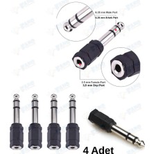 Fano 4 Adet-6,3 mm Stereo Erkek -3,5 mm Stereo Dişi Çevirici