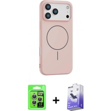 Pileli Store Pilelistore™ iPhone 17 Pro Kılıf Yankı Form Serisi - Siyah Bilvis 5in1 5d Magic Hayalet Cam Ekran Koruyucu + Raze Metal Kamera Lens - Gs