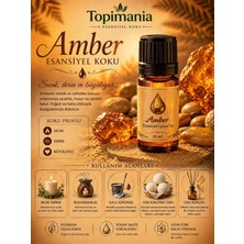 Topimania Amber Romantik -10 Ml-1 Adet-Çamaşır Yün Kurutma Topu Kokusu-Esansiyel Uçucu Yağ-Oda Kokusu