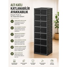 6katlı Katlanabilir Portatif Büyük Boy Kapasiteli Taşınabilir Organizer Ayakkabı Düzenleyici