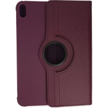 Renas Store Ipad 2022 10.9 (10.nesil) Kılıf 360 Tablet Deri Kılıf - Mürdüm