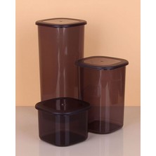 Brc Toptan 3lü Saklama Kabıı - 1750-1200-550ML Koyu Şeffaf