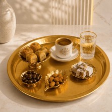 Sarkap Home 34 cm Kalın Servis Tepsisi - Gold