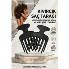 Transformacion Kıvırcık Saç Açıcı Afro Perma Tarağı