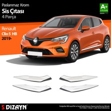 S-Dizayn 4 Prç. Krom Sis Çıtası Renault Clio 5 2019 Üzeri Şık Tasarım ve Paslanmaz Krom Özellikleri
