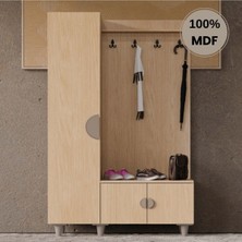 Comiet Ladin Mdf Raflı Askılıklı Portmanto Ayakkabılık