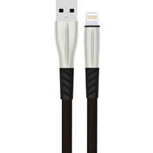 Najmaddin Ithalat Mey Ithalat®  S89 Metal Uçlu Lightning Kablo iphone Uyumlu 1m 2.4A - Siyah