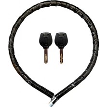 Uravas Store Motorsiklet Kilidi Anahtarlı Körüklü Siyah 120 cm x 22 mm YM-752