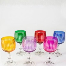 Layan Home Stripe S Bohemia Crystal 6 Parça 150 ml Sunum Bardağı – Asorti