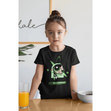 Sevbano Buttercup Baskılı Unisex Power Puff Girls Çizgi Film Çocuk Tişört (1-12 Yaş)
