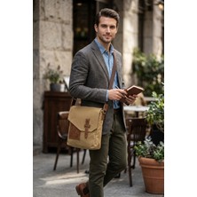 GK62 KANVAS POSTACI ÇANTASI ÇOK BÖLMELİ ÜNİVERSİTE GÜNLÜK ÇANTA MACBOOK TABLET ÇANTA