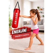 Spor Byfit 50 cm x 20 cm Hazır Dolu Kırmızı Çocuk Boks Kum Torbası