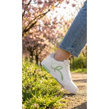 Walksmooth Kadın Beyaz Sneaker Günlük Spor Ayakkabı Hafif Rahat Ortopedik Taban