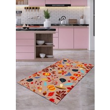 Ardizayn Bal Kabağı, (80x150 cm) Kaymaz Taban, Antialerjik Mutfak Halısı, Banyo Halısı