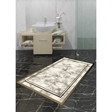 Ardizayn Mermer Desen 70 x 120 cm. Kaymaz Pamuk Taban Banyo Halısı, Paspası
