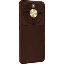 Uravas Store Huawei Honor Magic 8 Lite Auto Fus Karbon Kapak - Kahverengi