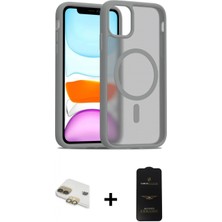 Pileli Store Pilelistore™ iPhone 11 Kılıf Siluet Minimal Prime - Siyah 6d Antistatik Mat Seramik Hayalet Nano Ekran Koruyucu + Pers Alüminyum Kamera Lens - Gd