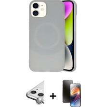 Pileli Store Pilelistore™ iPhone 11 Kılıf Ufuk Serisi - Siyah 3D Antistatik Mat Seramik Nano Ekran Koruyucu + Raze Metal Kamera Lens - Gs