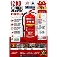 Santral 12 kg Foam Köpüklü Yangın Söndürme Tüpü 4 Yıl Garantilidir Ruhsat Alımına Uygun Fosforlu Levhası Kullanma Talimatı 3M N95 Maske ve Askı Aparatı Dahil