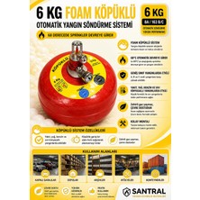 Santral 6 kg Sprinklerli Tavan Tipi AFF FOAM Yangın Tüpü