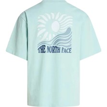 The North Face NF0A8GA0G701-M Sun Oversıze-Graphıc Mavi Regular Fit Baskılı Erkek T-Shirt