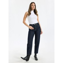 Vero Moda Mavi  Kadın Mom Fit Denim Pantolon Vmtessa Hr Mom Jeans RA369 Ga