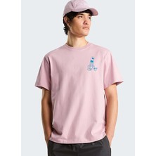 The North Face NF0A8G9G0SO1-ALIEN  Relaxed Sleeve Pembe Regular Fit Baskılı Erkek T-Shirt