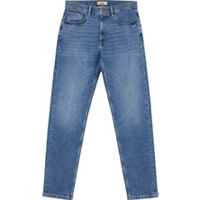 Brooks Brothers Lacivert Erkek Tapered Fit Denim Pantolon BBSS26MDP001