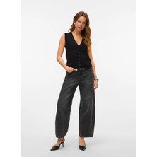 Vero Moda Siyah Kadın Denim Pantolon Vmzelda Hr Barrel Denım Jeans Mıx