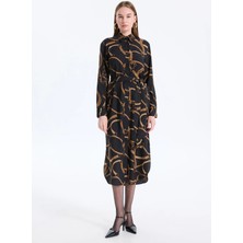 Lauren Ralph Lauren Siyah-Kahve  Kadın Elbise 200978812