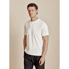 Brooks Brothers Kırık Beyaz Erkek Standart T-Shirt BBSS26MTS006
