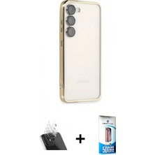 Pileli Store Pilelistore™ Galaxy S23 Plus Kılıf Vadi Minimal - Siyah 5d Eko Cam Ekran Koruyucu + Kamera Lens Koruma Cam - Sf