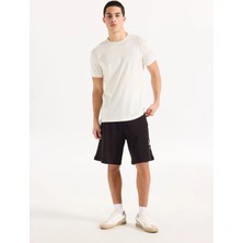 Just Cavalli Siyah Erkek Relaxed Yazı Baskılı Şort 78PM380 R Logo