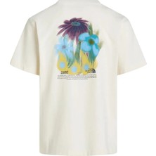 The North Face NF0A8GB2QLI1-M 1966 Flora Relaxed Beyaz Yuvarlak Yaka Regular Fit Baskılı Erkek T-Shirt