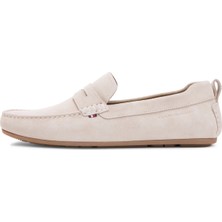 Tommy Hilfiger Bej Erkek Süet Loafer Core Hılfıegr Suede Drıver