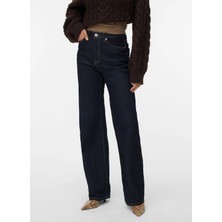 Vero Moda Mavi  Kadın Bol Kesim Denim Pantolon Vmtessa Hr Wıde Jeans RA369 Ga Noos