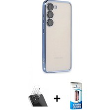 Pileli Store Pilelistore™ Galaxy S23 Plus Kılıf Vadi Minimal - Siyah 5d Eko Cam Ekran Koruyucu + Kamera Lens Koruma Cam - Sf