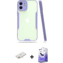 Pileli Store Pilelistore™ iPhone 12 Kılıf Atlas Asil Serisi - Siyah Bilvis 5in1 5d Magic Hayalet Cam Ekran Koruyucu + Renkli Kamera Lens Koruma Cam - Yl