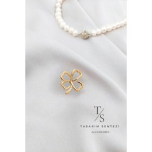 Tasarım Sentezi Broş Metal Rozet Yonca Yaprak Şans Gold Rose Yaka Kıyafet Şapka Takı Aksesuar  Cloverleaf Brooch