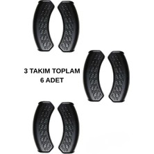 Yanmaz Yapışmaz Silikon Tava, Sahan Tutacağı Silikon Kulp Tutacak - 3  Çift 6 Adet