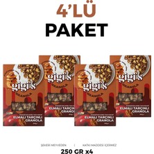 Gigis Food Elmalı Tarçınlı Granola 4'lü Paket 4X250 Gram